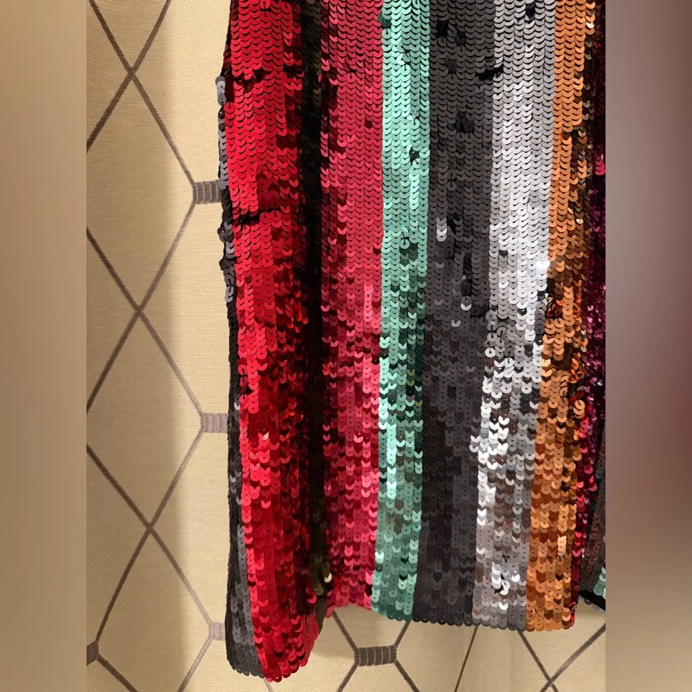 Tanya Taylor Sequin Stripe Erykah Mini Slip Dress - Picture 3 of 9